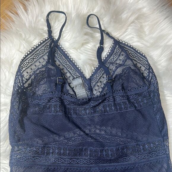 Autograph Lace Bodysuit Navy Blue Size 8 - Picture 10 of 12